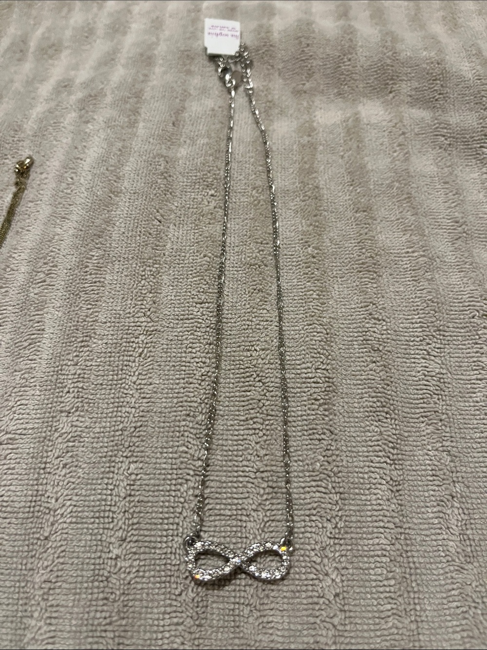 Lia Sophia Infinity Pendant Necklace with Clear Crystals - Women's Jewelry